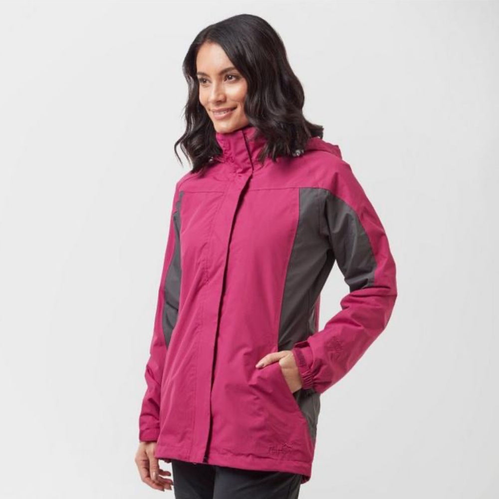 LL BEAN Fuchsia Gray 3-in-1 Ski Mountain Jacket M Medium $300 EUC KL - Picture 2 of 16